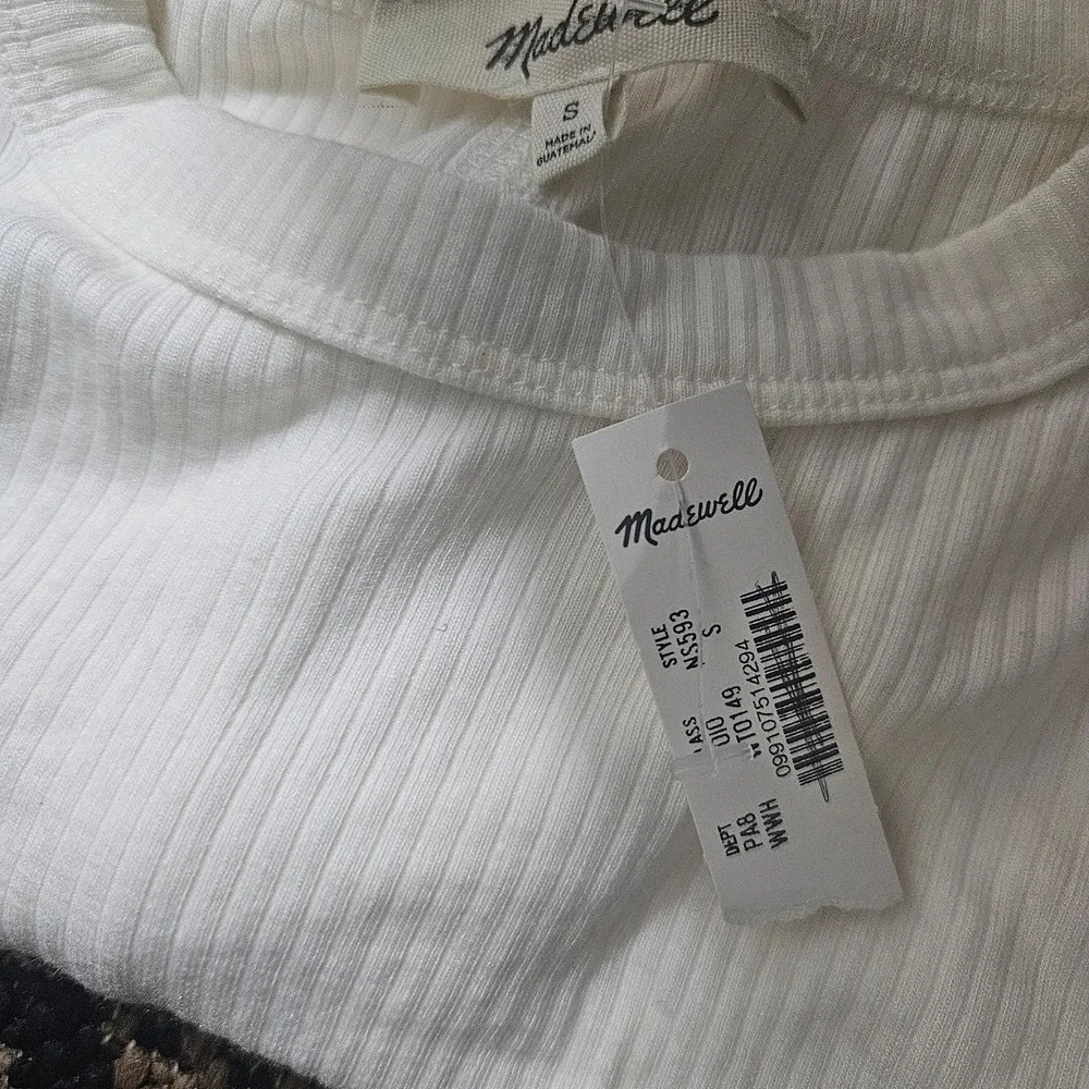 Madewell Drapey Rib Long-Sleeve Tee Size Small Women's NS593